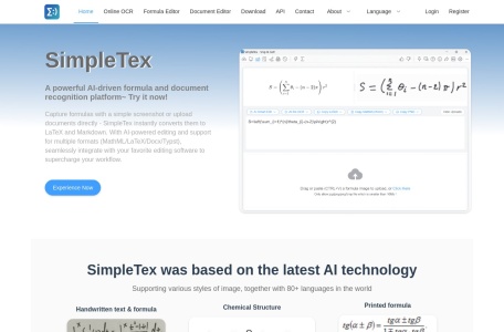 SimpleTex公式/文档识别