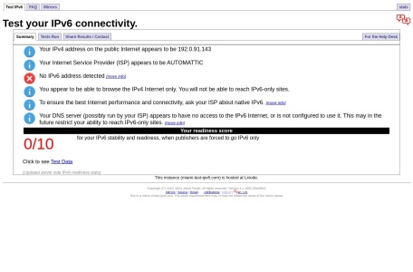 IPv6网络检测小工具